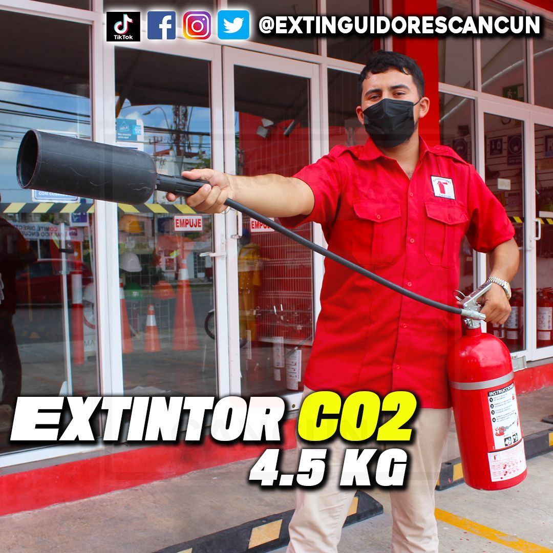 EXTINTOR DE CO2 10LBS - 4.5KG TIPO BC