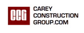 A red logo with white lines on a white background.