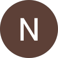 The letter n is in a brown circle on a white background.