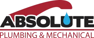 Logo for Absolute Plumbing & Mechanical. The word ABSOLUTE is over the words PLUMBING & MECHANICAL.