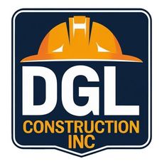 DGL Construction Inc. logo: orange hard hat over white 