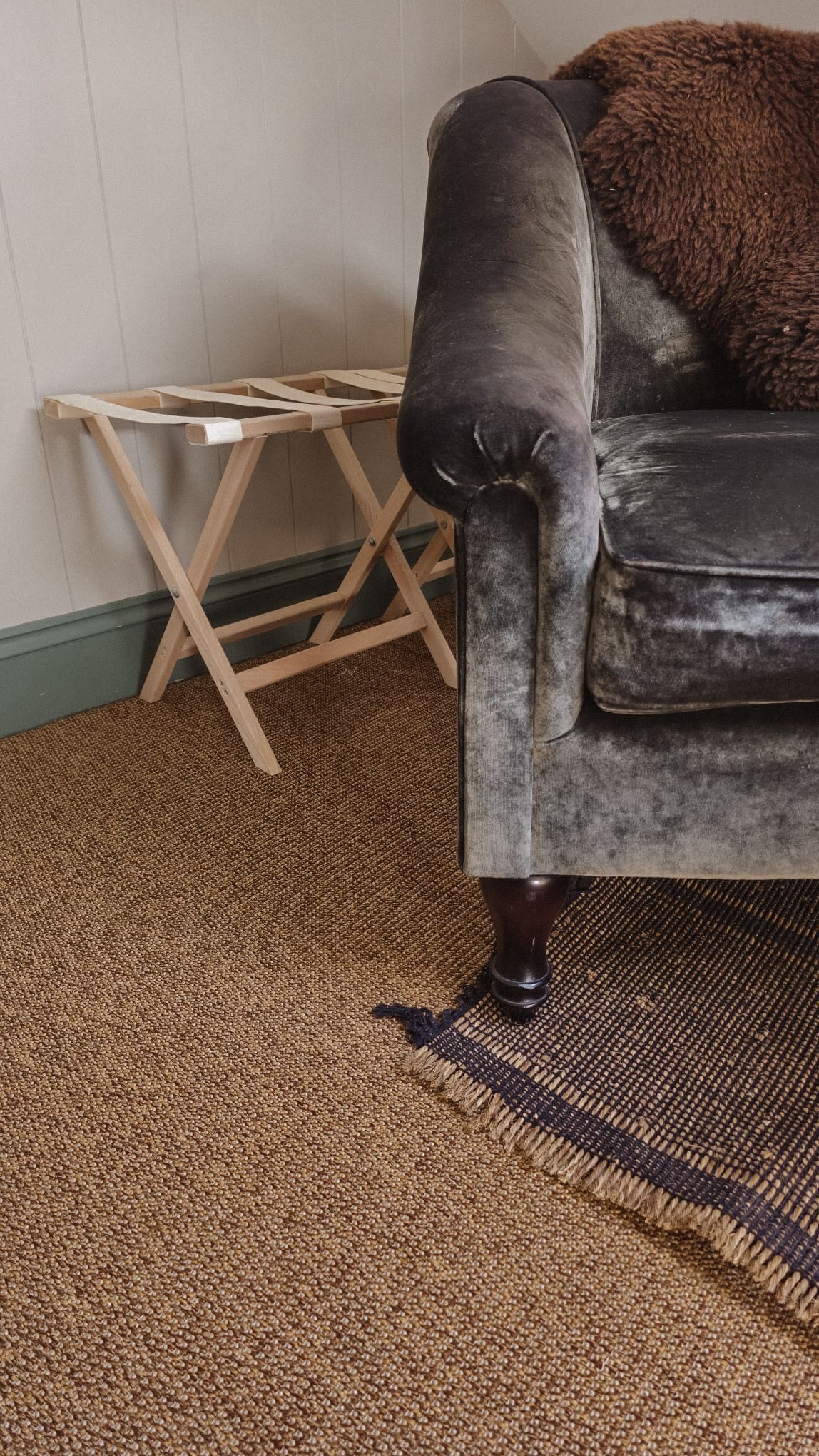 Unnatural flooring in hotel room, South Devon