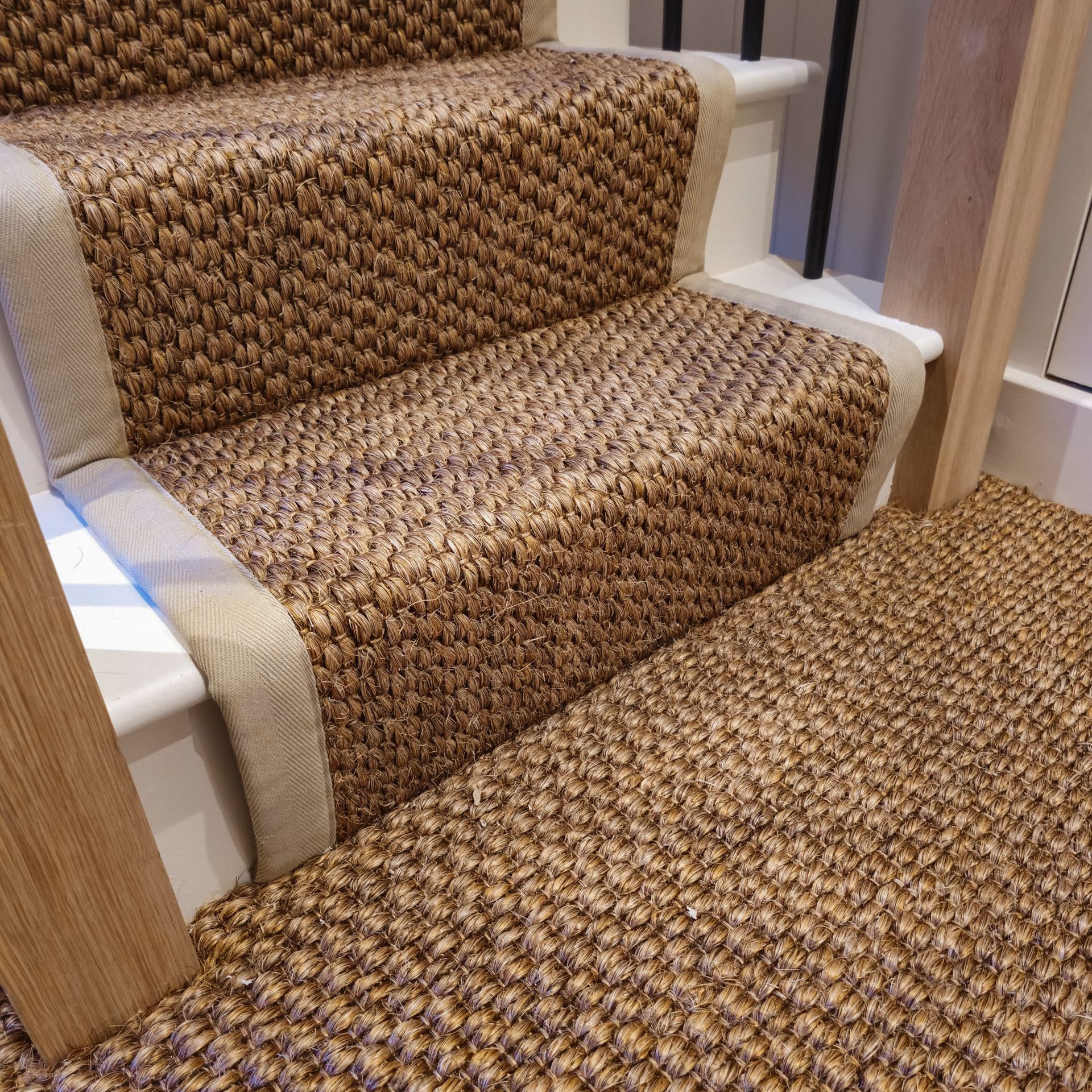 Fibre Sisal Himalaya Tibet on landings and stair runners, Devon