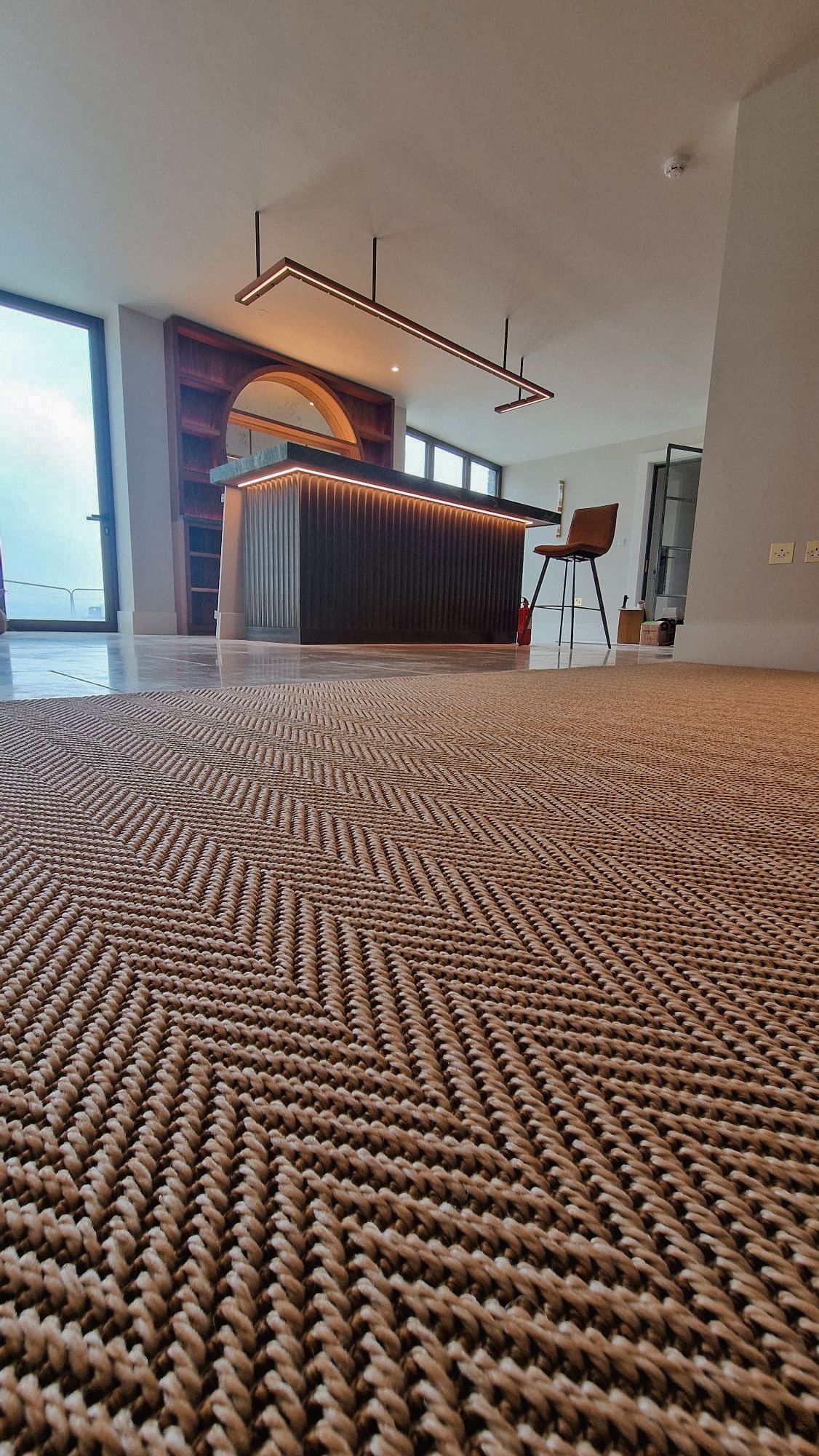 Unnatural flooring in bar area in Rock, Cornwall 