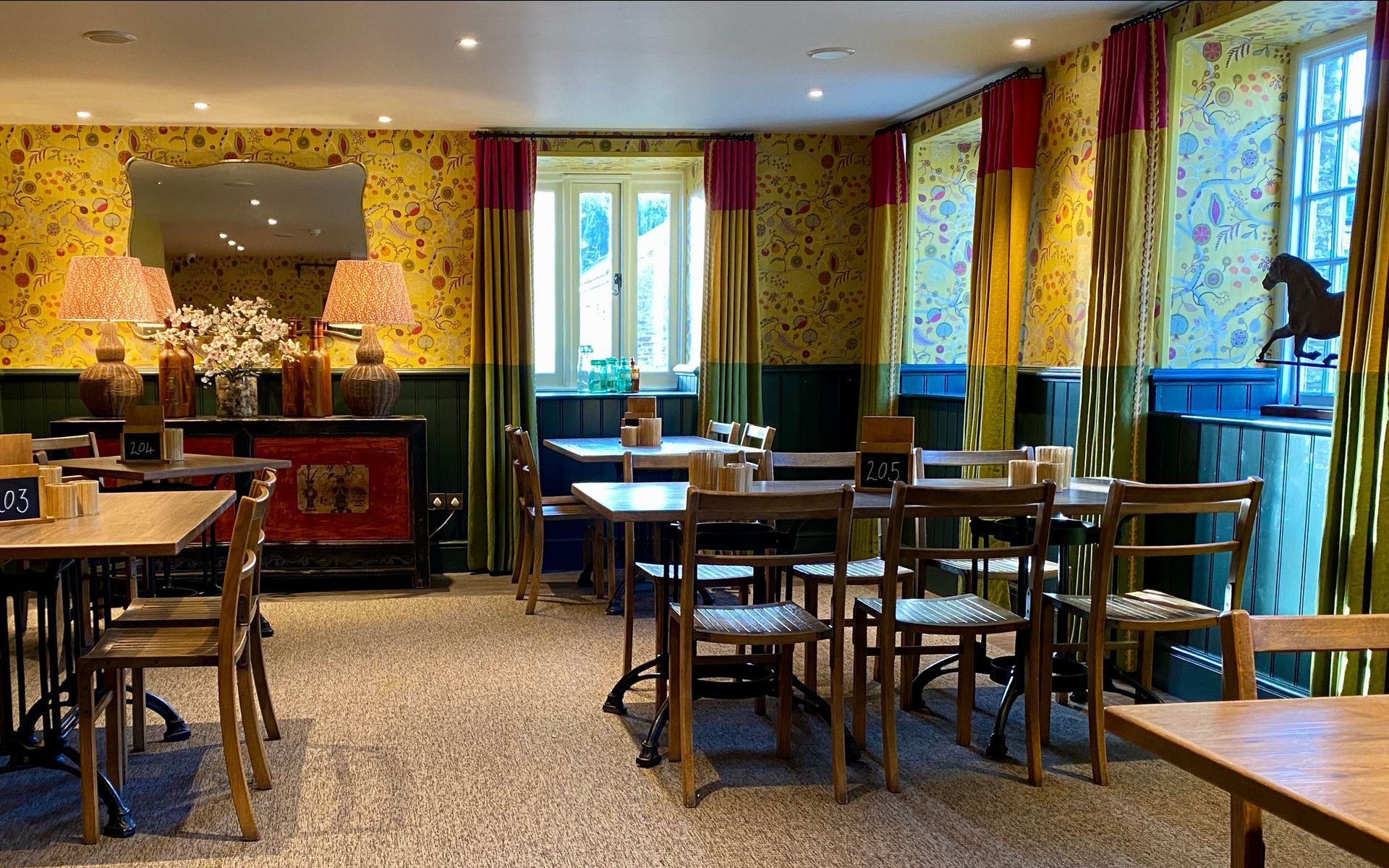 Interiors of local pub in Thurlestone 