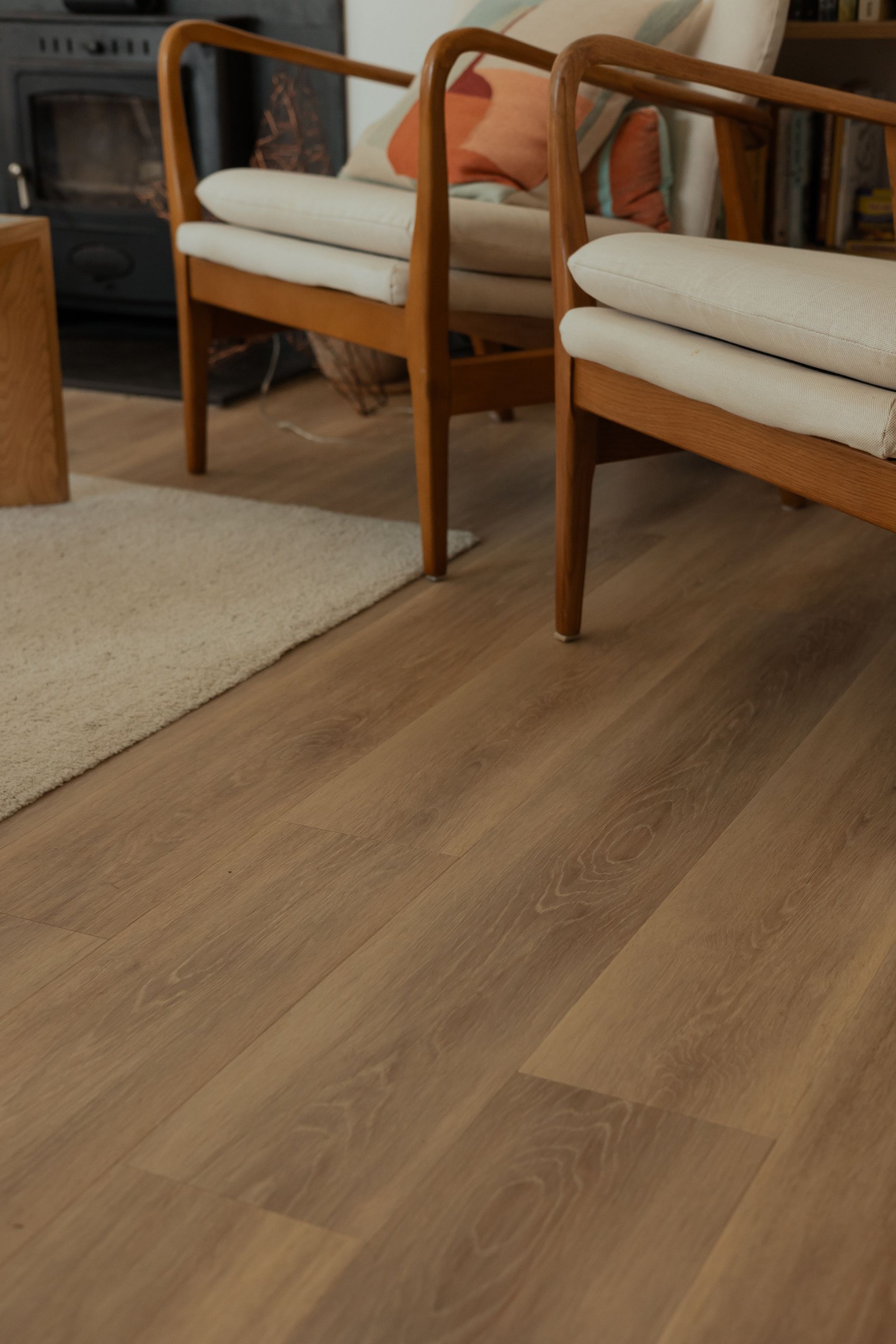 Amtico flooring in living area in the South Hams