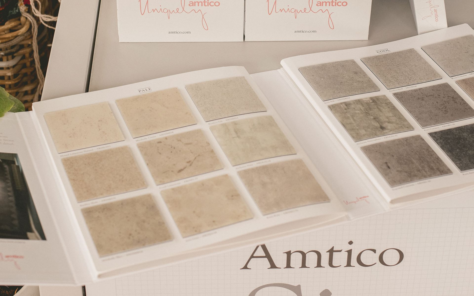 Amtico luxury vinyl flooring samples in South Devon showroom