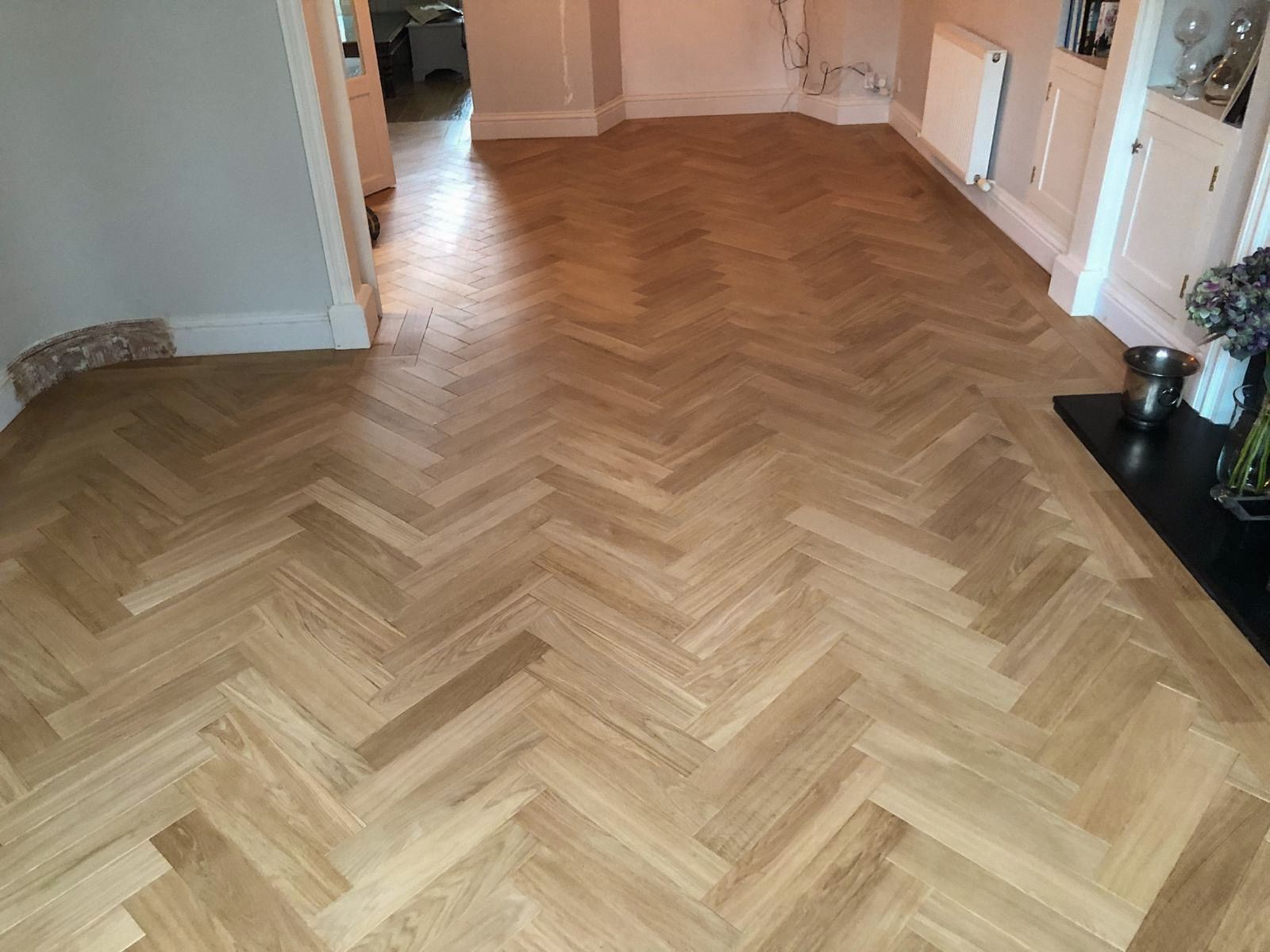 Wood Herringbone floor in Kingsbridge, South Hams