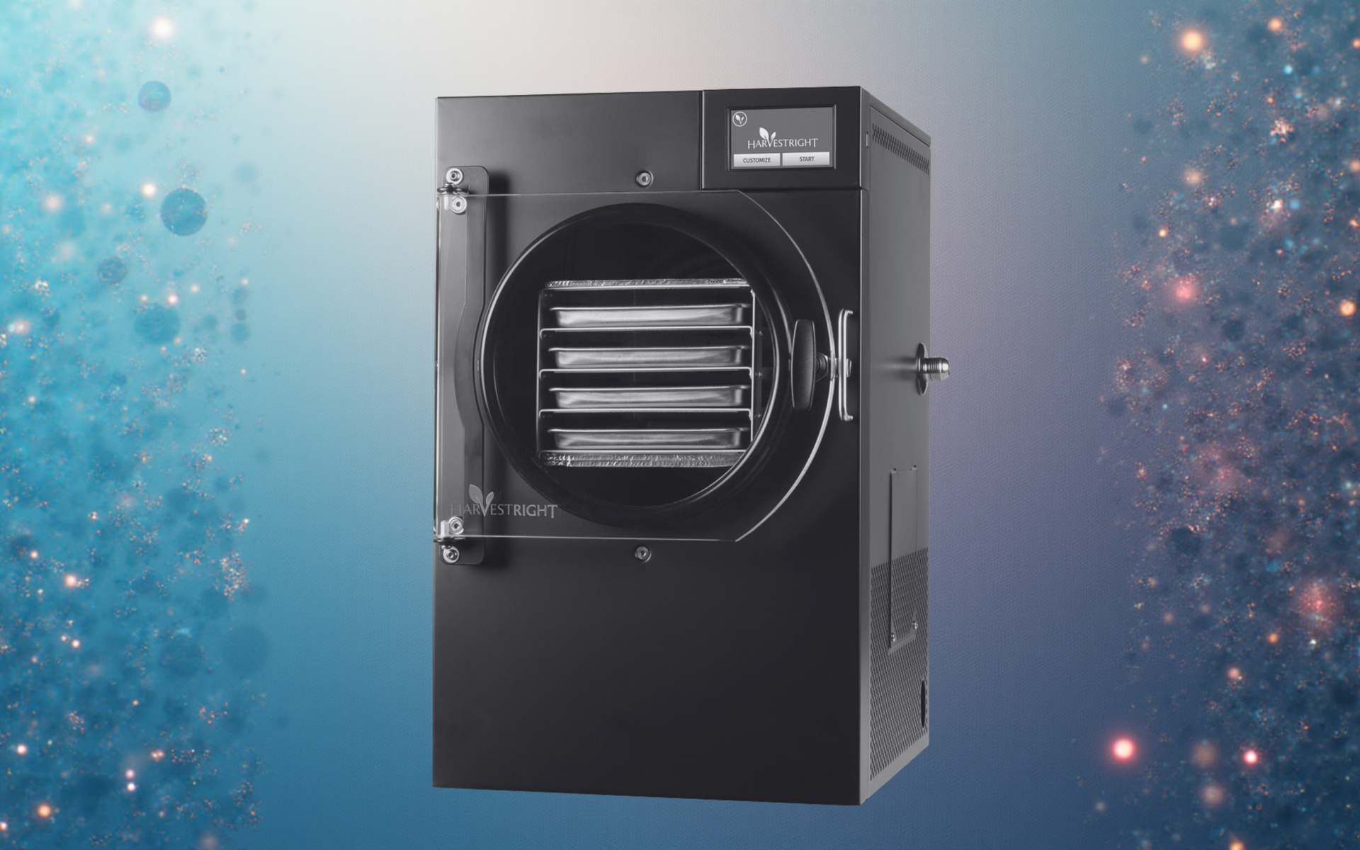 Freeze dryer with text