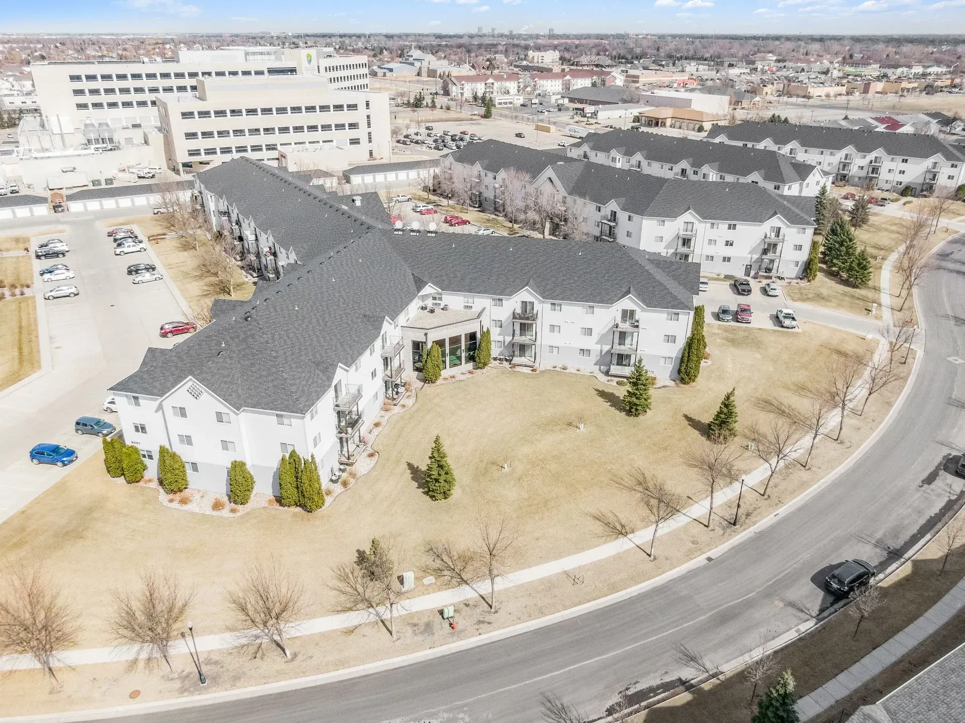 Aerial view of Dakota Park in South Fargo