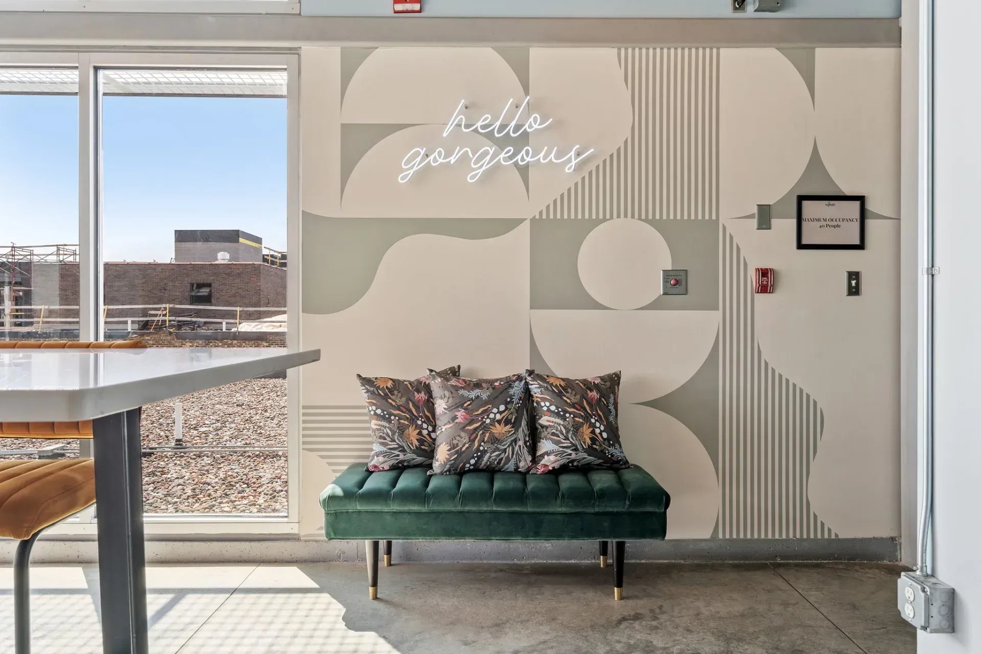 The Copham features tasteful decorations