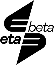 Un logo in bianco e nero con la parola 