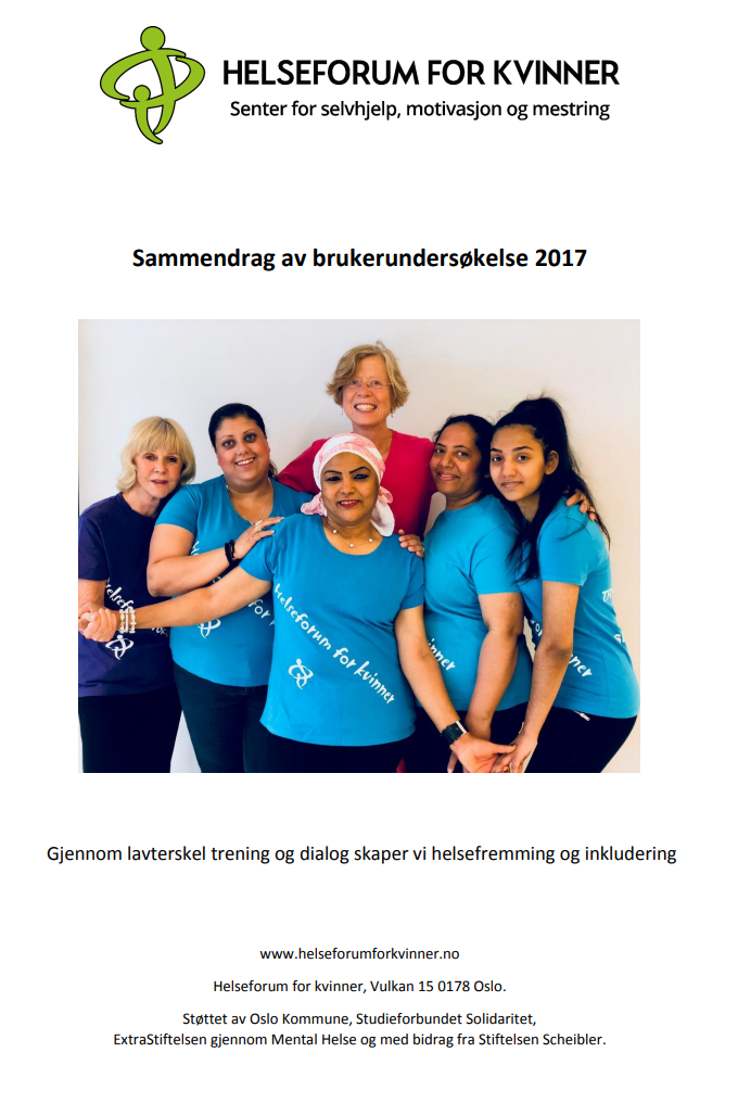 Helseforum for kvinner har samlet resultater fra tre eksterne brukerunders&oslash;kelser i perioden 2015-2017.