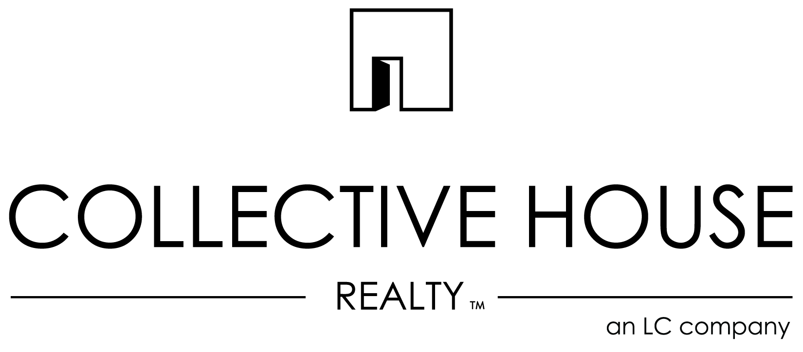 Logo for Collective House Realty, featuring geometric icon above the text.