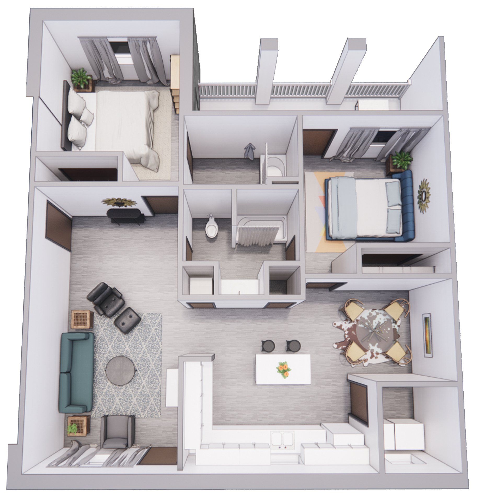 2 Bed | 2 Bath floorplan
