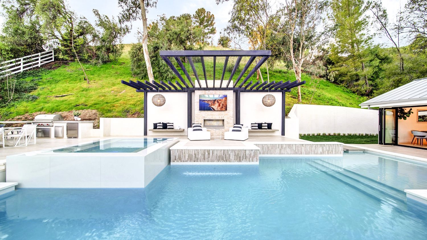 Luxury swimming pool design and construction by Westmod in Hidden Hills, CA.