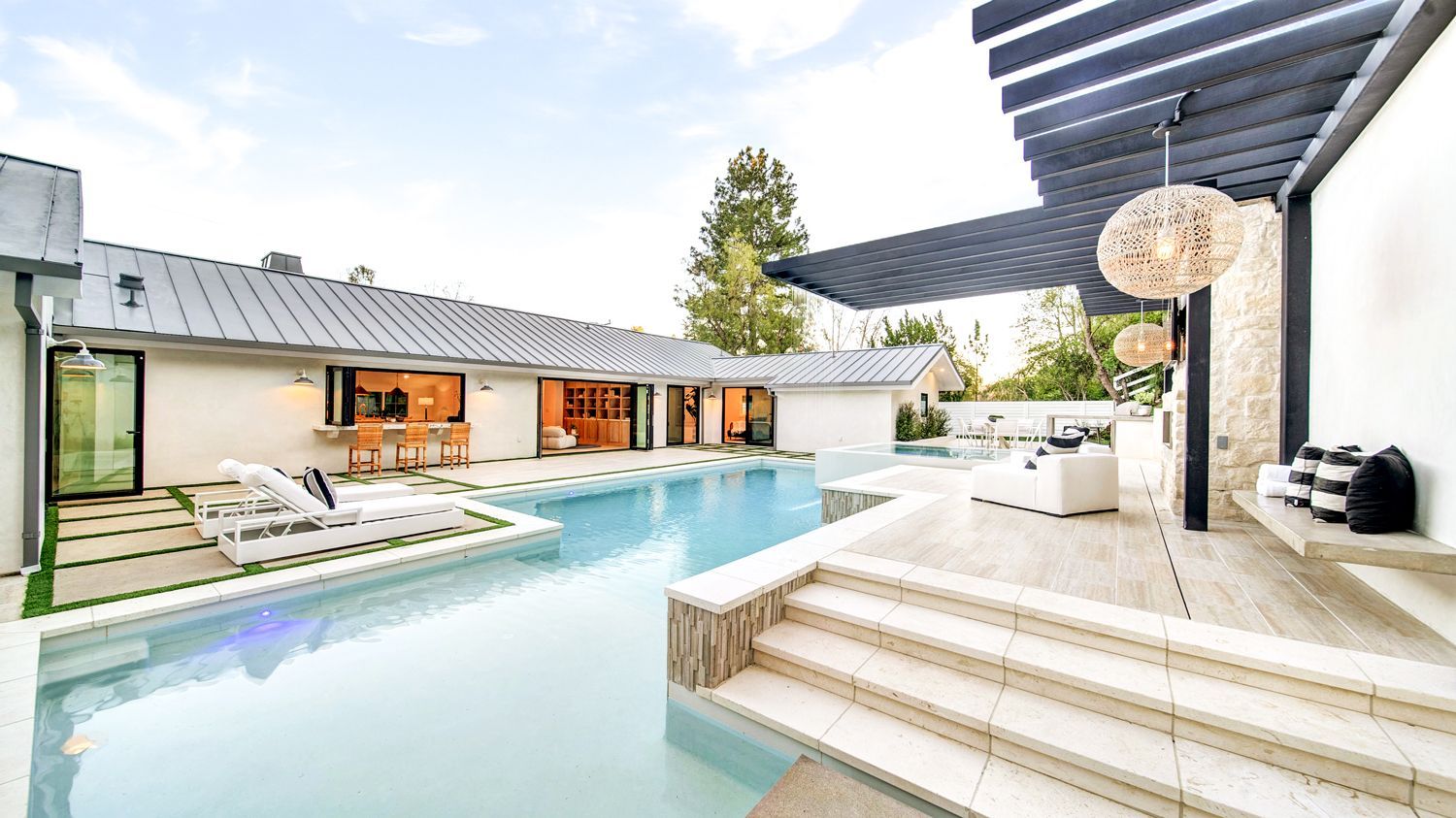 Luxury swimming pool design and construction by Westmod in Hidden Hills, CA.