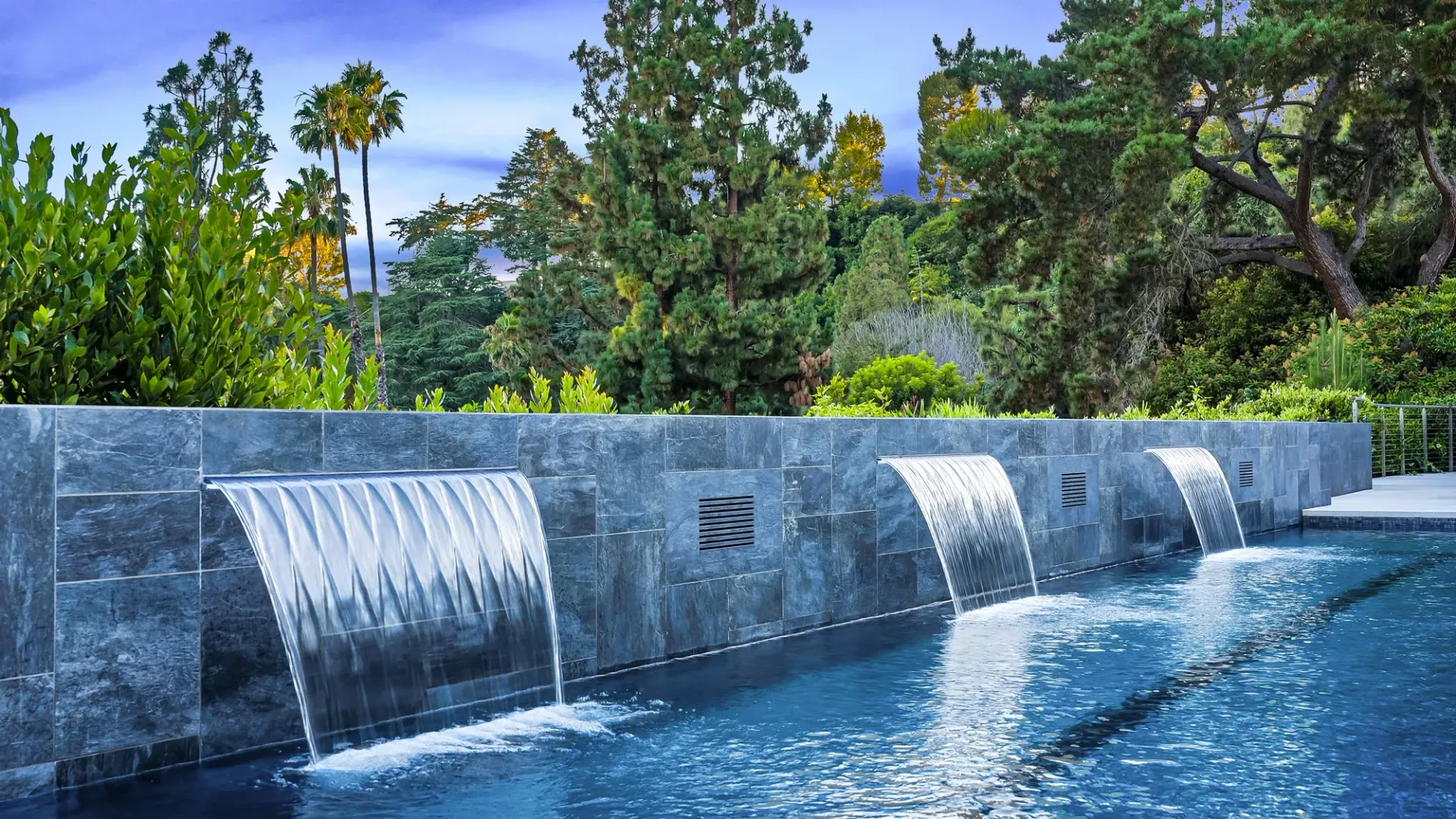 Custom pool and outdoor living space by Westmod. Location - Beverly Hills, CA