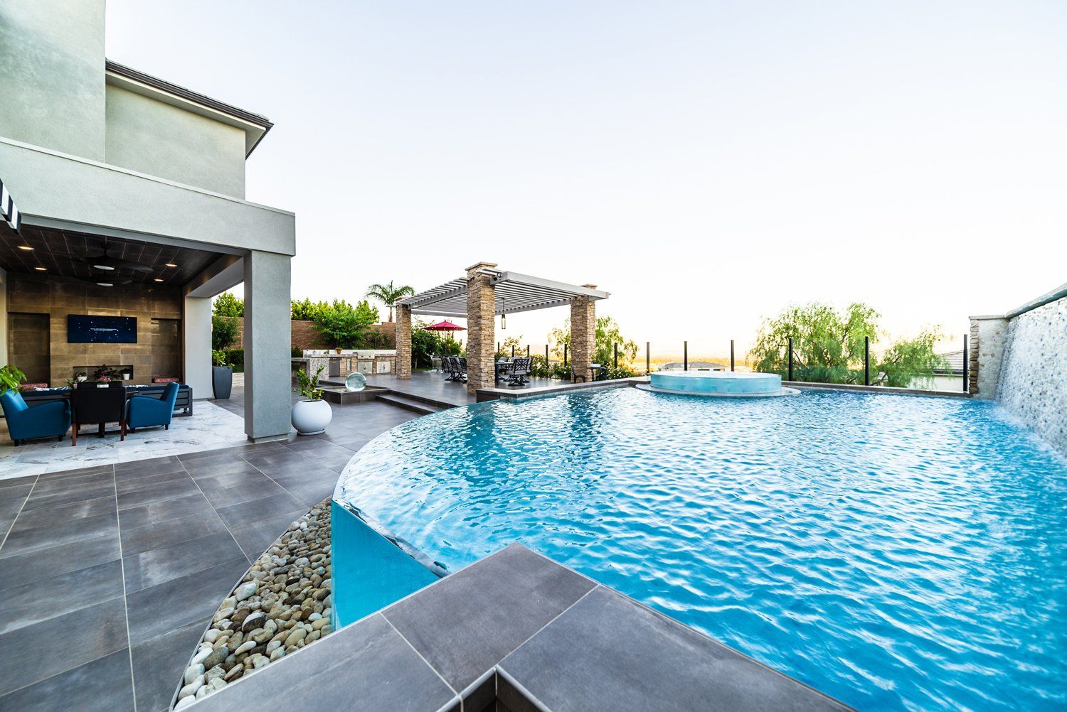 Luxury Swimming pool in Porter Ranch, CA.