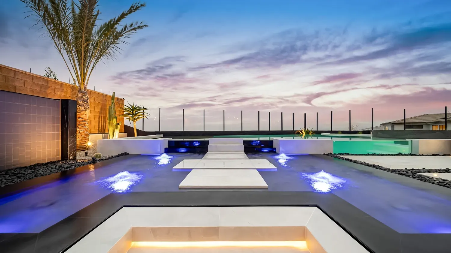 Luxury swimming pool design and construction by Westmod in Porter Ranch, CA.