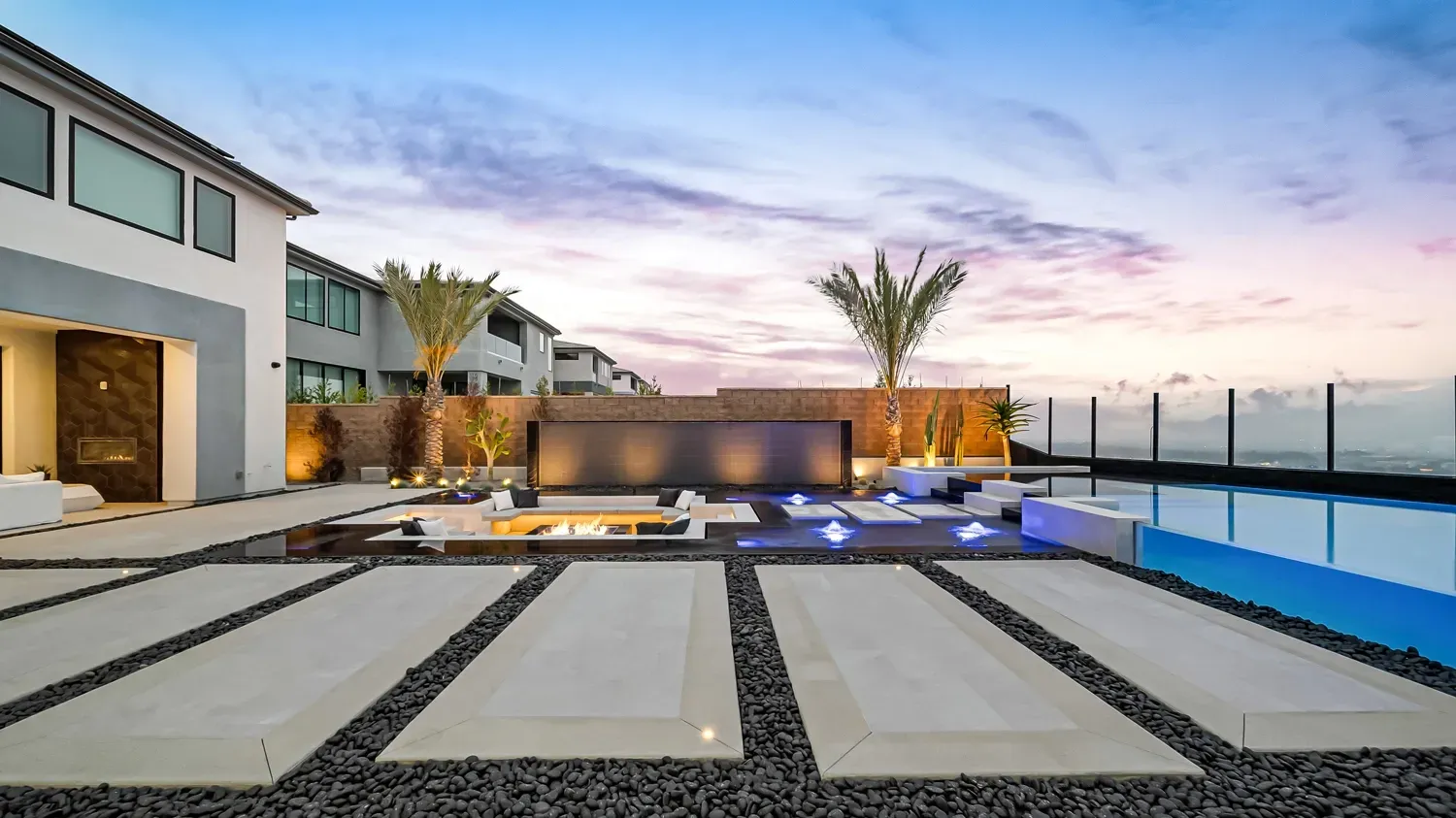 Luxury swimming pool design and construction by Westmod in Porter Ranch, CA.