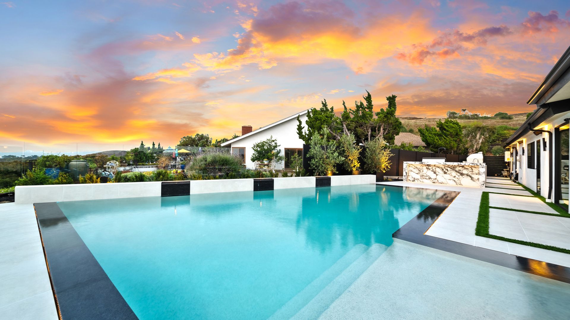 Luxury swimming pool design and construction by Westmod in Irvine, CA.