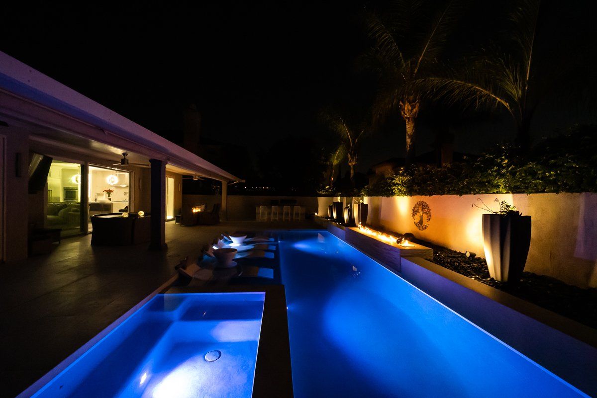 Luxury Swimming pool in Villa Park, CA.