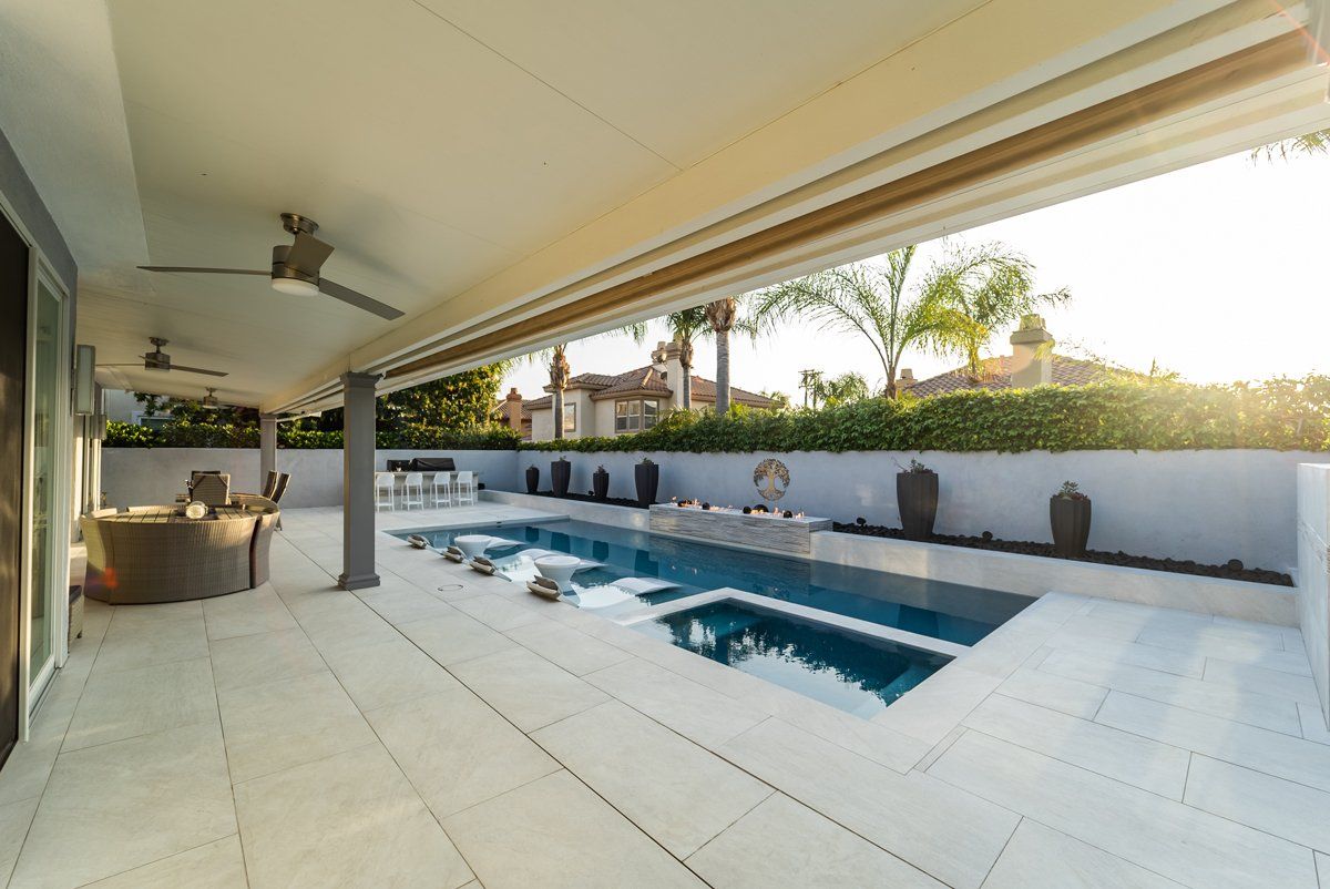 Luxury Swimming pool in Villa Park, CA.