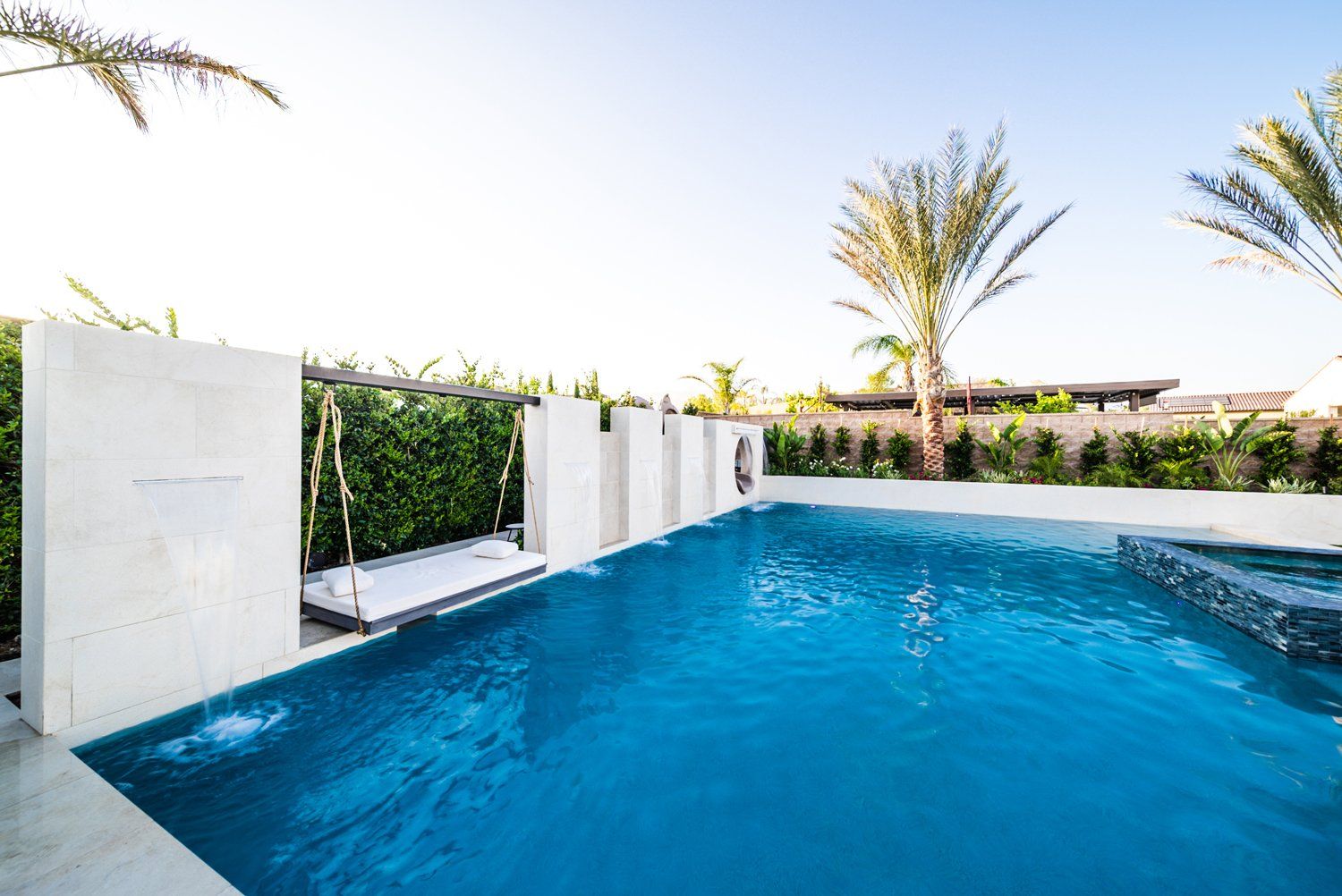 Luxury Swimming pool in Porter Ranch, CA.