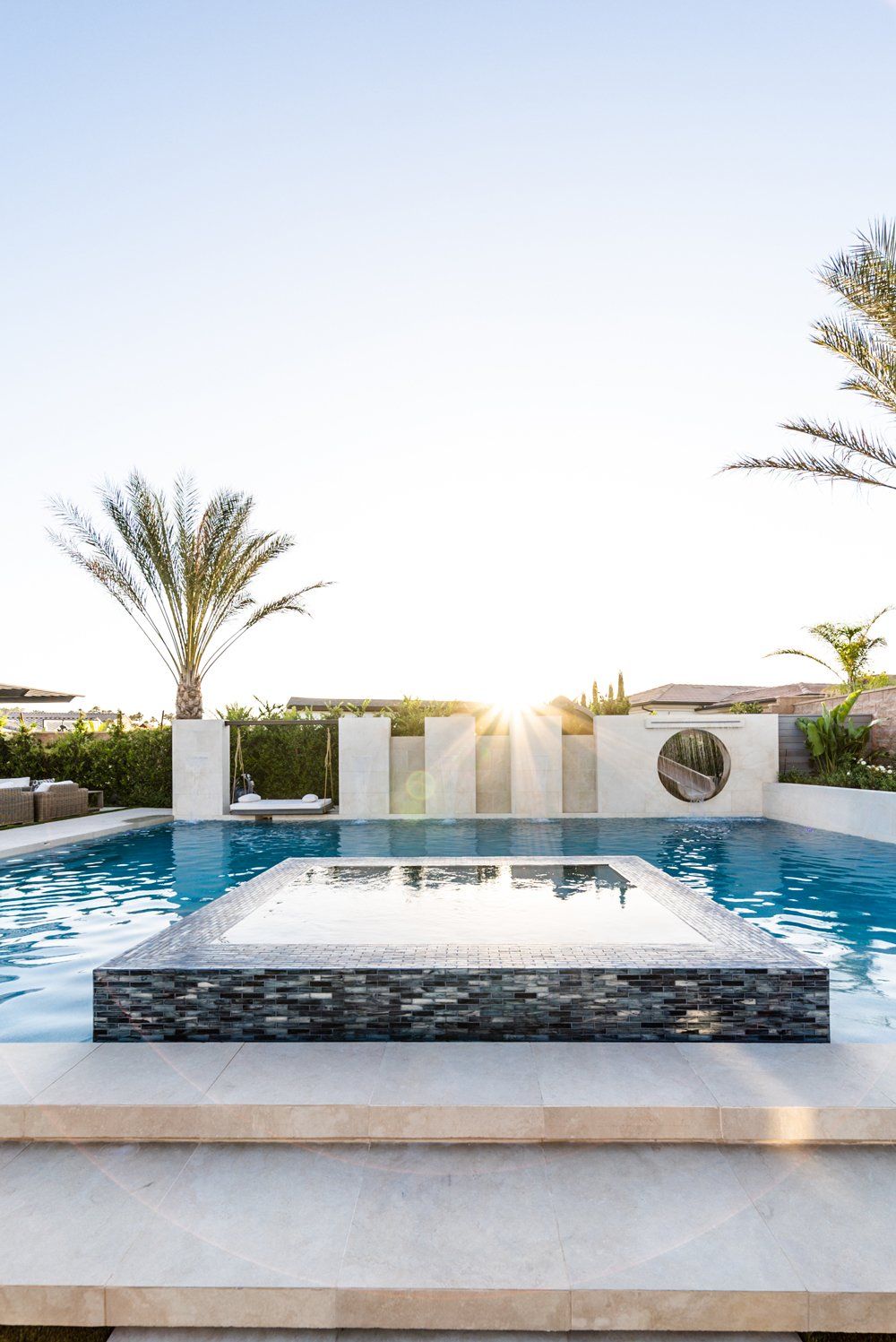 Luxury Swimming pool in Porter Ranch, CA.