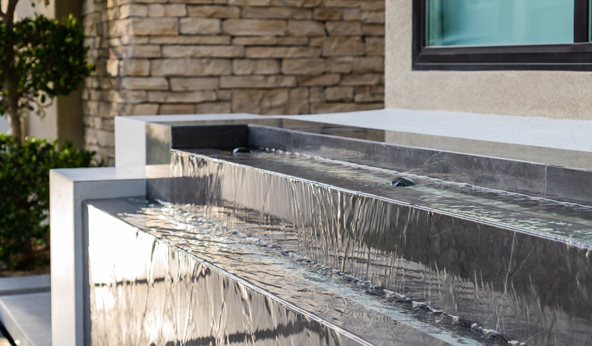 Luxury Front Yard and Entryway in Porter Ranch, CA.