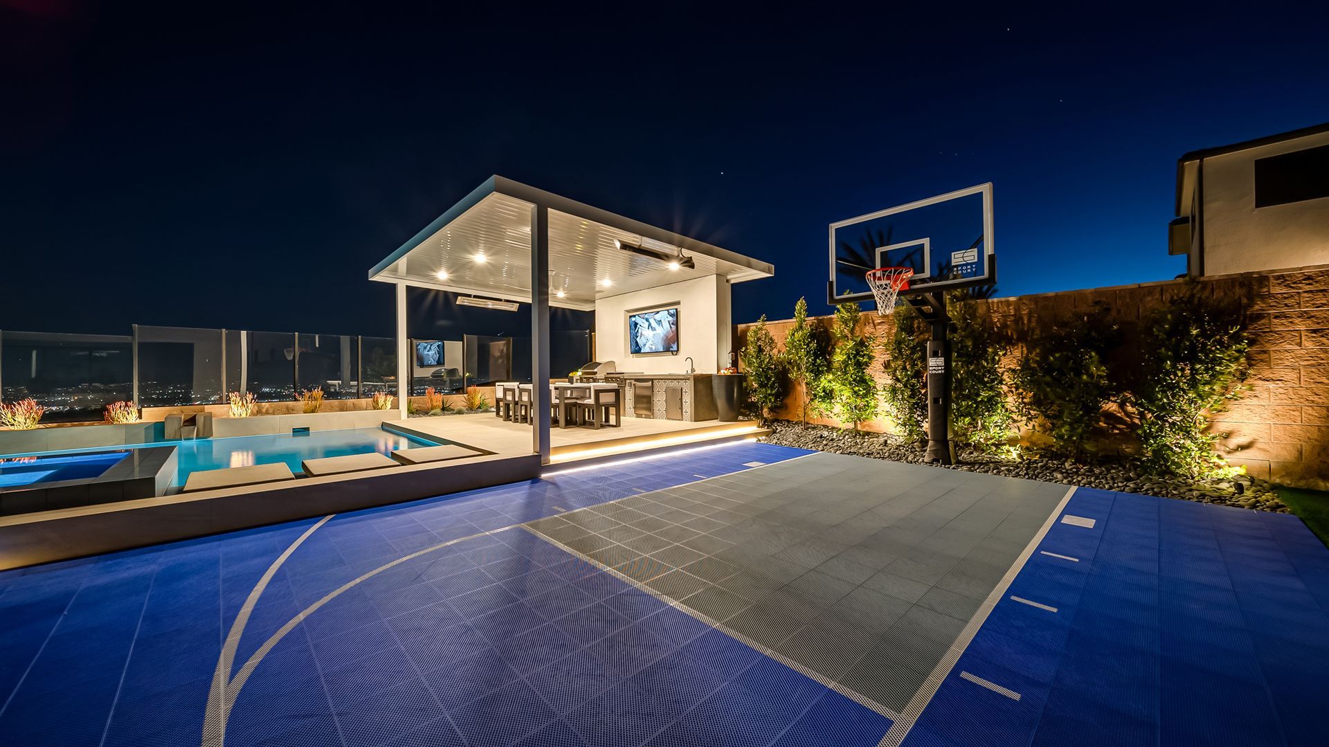 Luxury swimming pool design and construction by Westmod in Porter Ranch, CA.