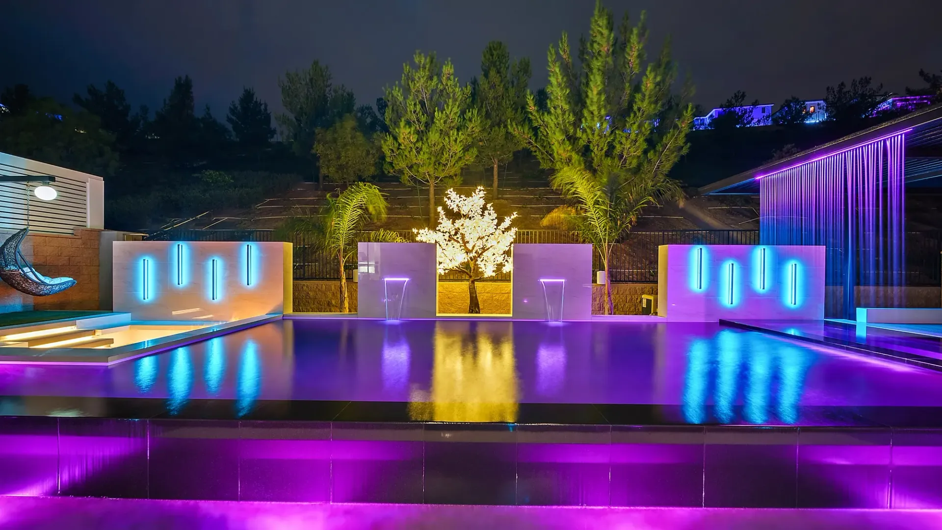 The Proper. A luxury swimming pool and outdoor living project designed and built in Porter Ranch, CA.