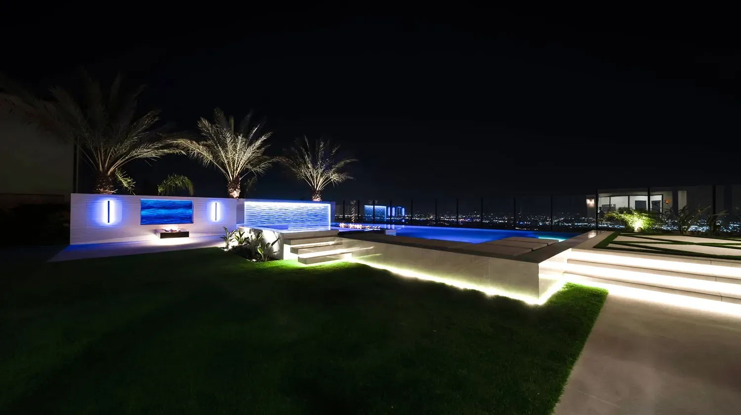 Luxury pool in Porter Ranch, CA.