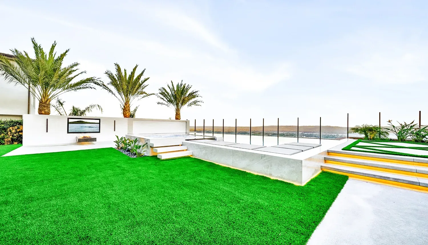 Luxury pool in Porter Ranch, CA.