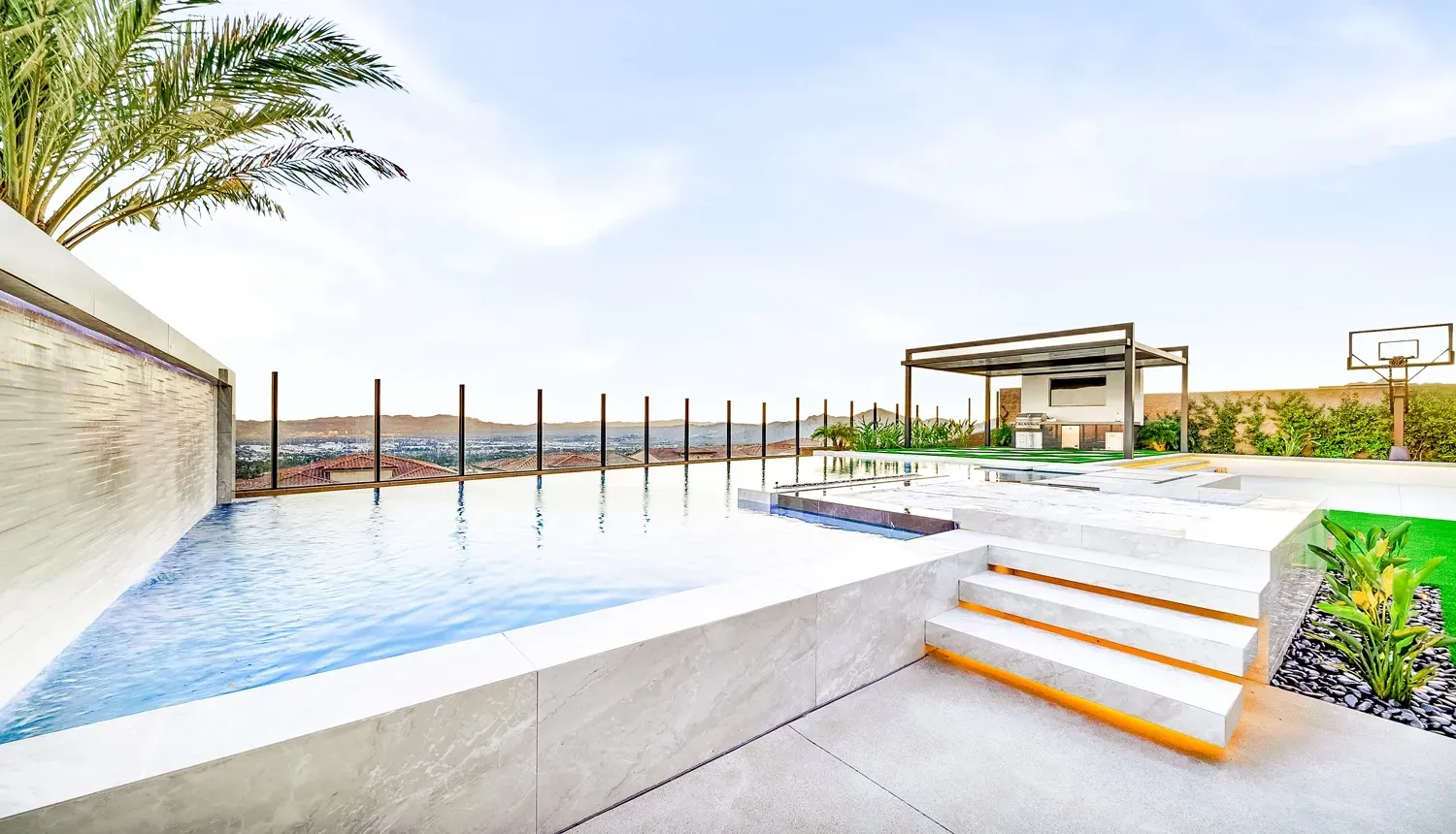 Luxury pool in Porter Ranch, CA.