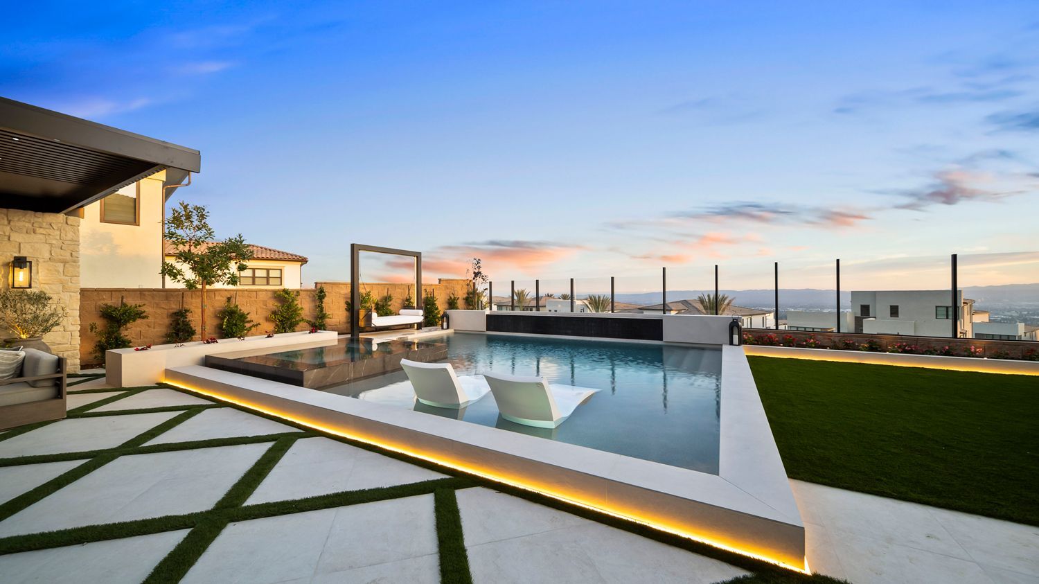 Legacy. Luxury Pool and Outdoor Living Space by Westmod located in Porter Ranch, CA.