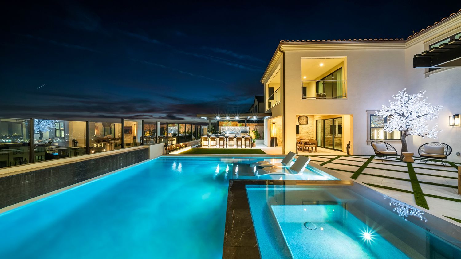 Legacy. Luxury Pool and Outdoor Living Space by Westmod located in Porter Ranch, CA.