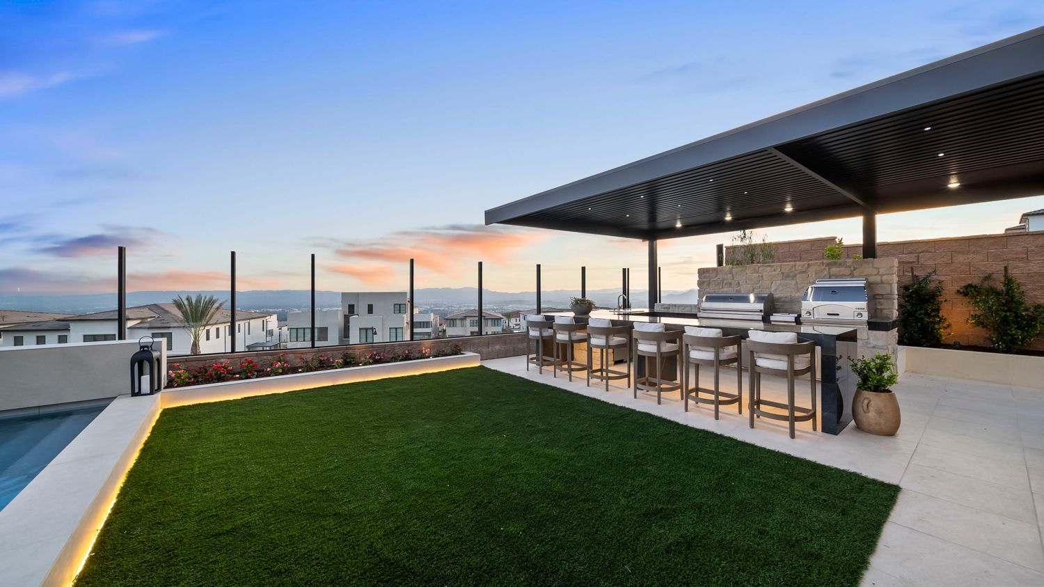 Legacy. Luxury Pool and Outdoor Living Space by Westmod located in Porter Ranch, CA.