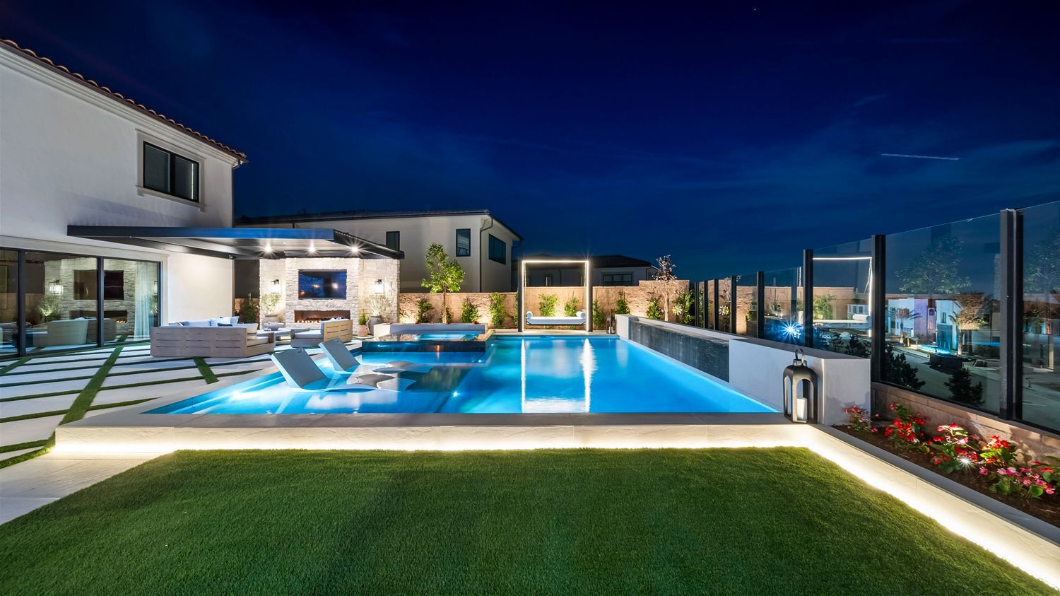 Legacy. Luxury Pool and Outdoor Living Space by Westmod located in Porter Ranch, CA.