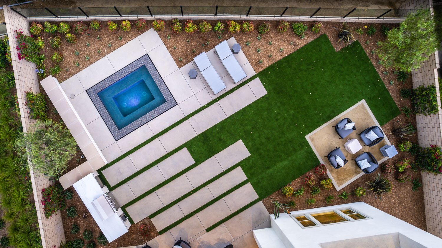 Luxury spa and outdoor living space by Westmod. Location: Chatsworth, CA