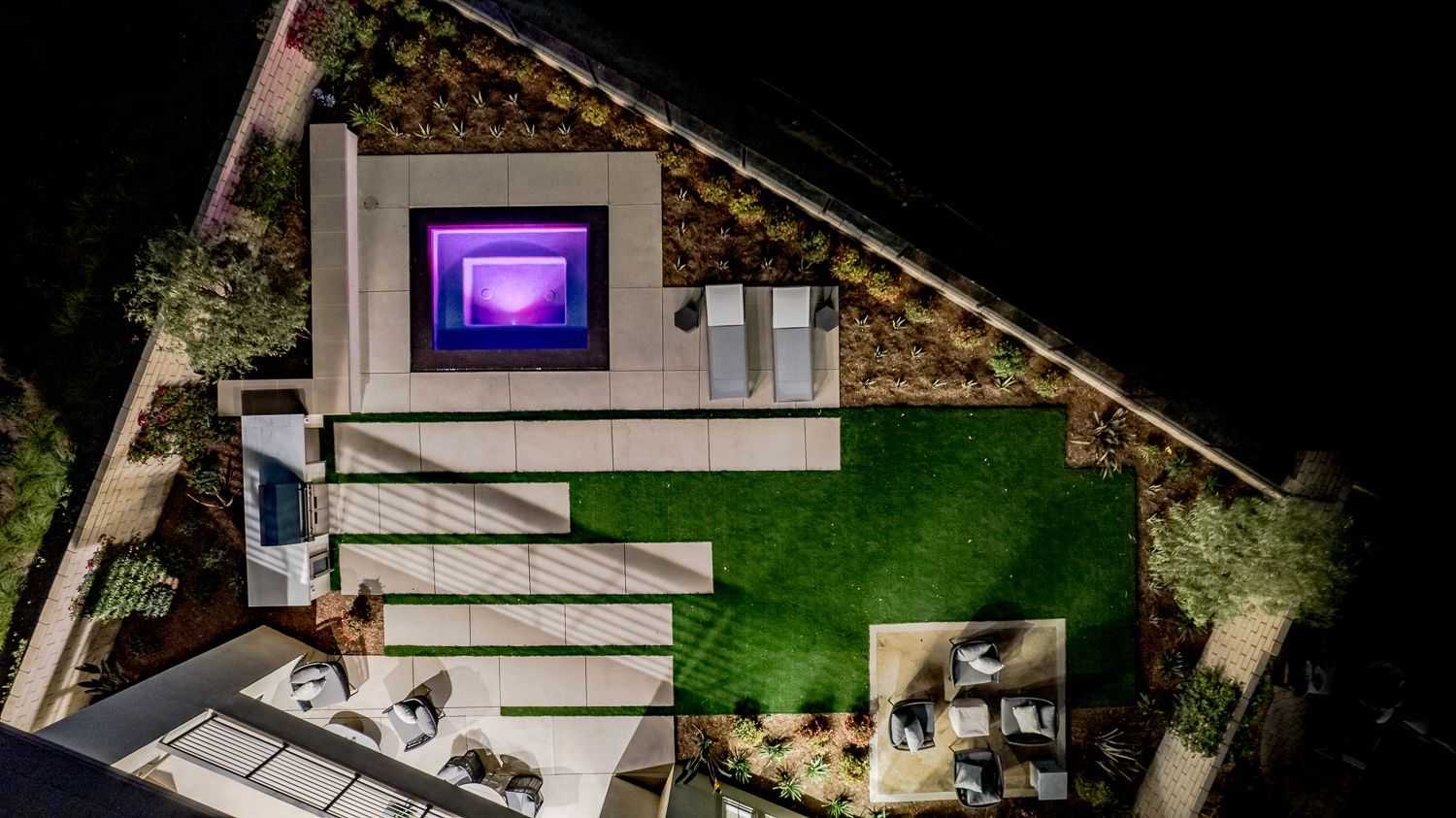 Luxury spa and outdoor living space by Westmod. Location: Chatsworth, CA