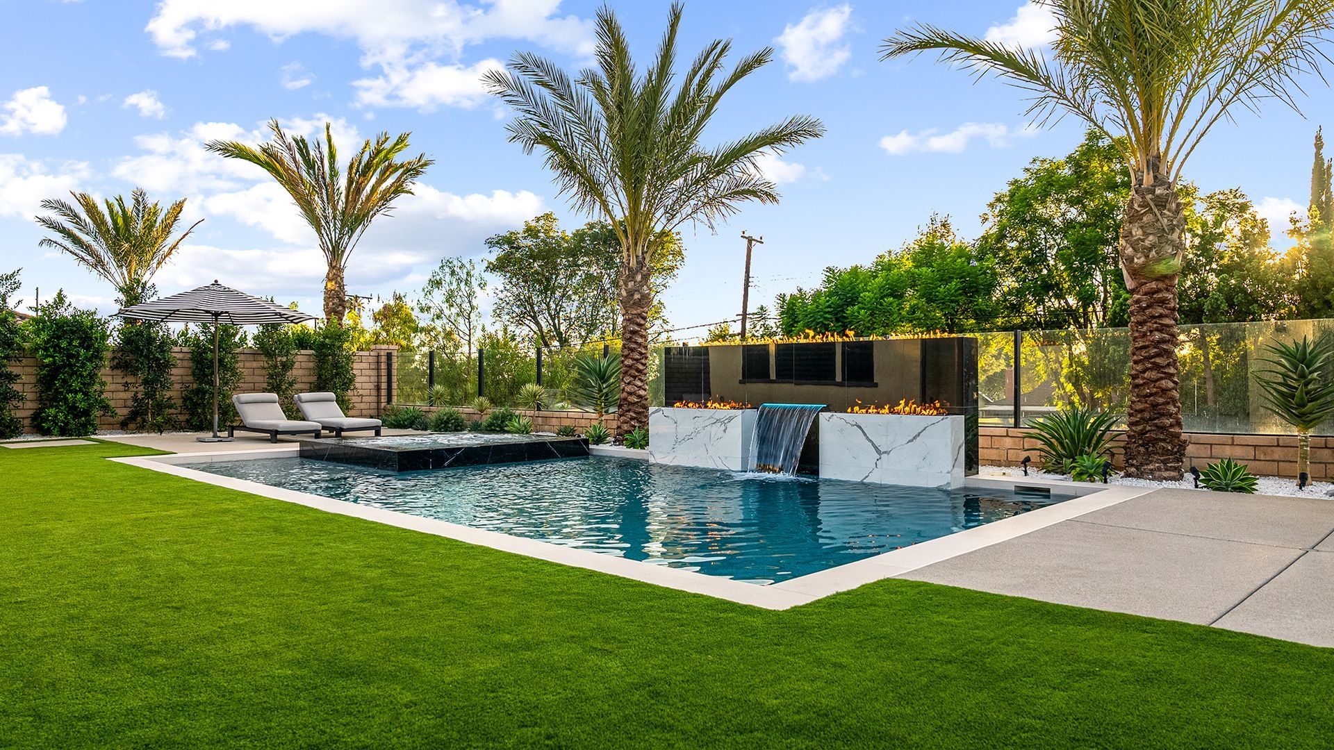 Custom pool and outdoor living space by Westmod. Location - Orange County, CA