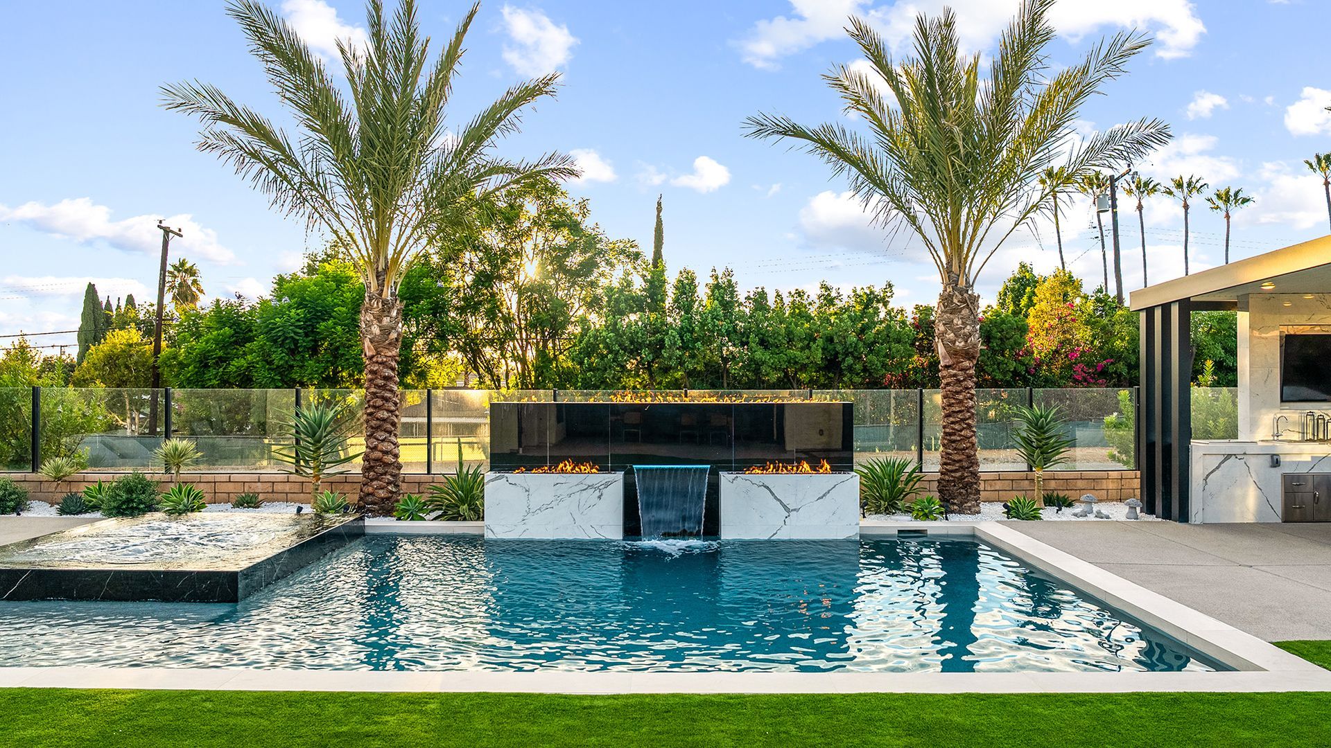 Custom pool and outdoor living space by Westmod. Location - Orange County, CA