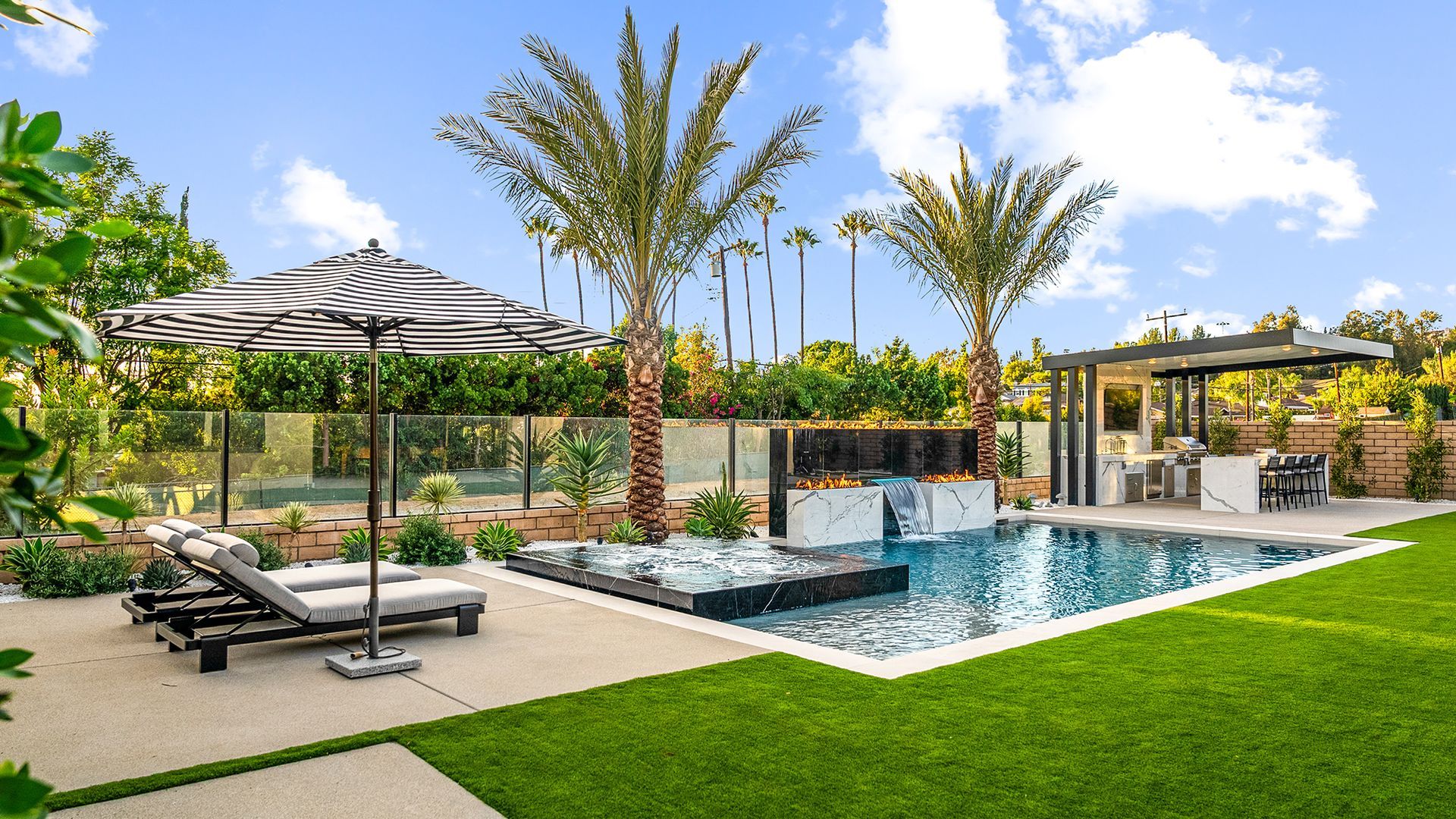 Custom pool and outdoor living space by Westmod. Location - Orange County, CA