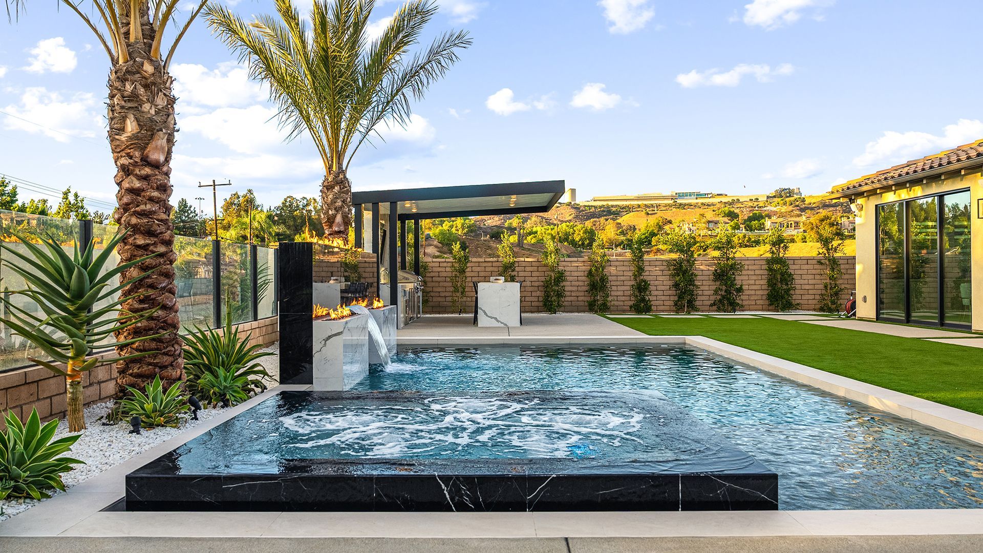 Custom pool and outdoor living space by Westmod. Location - Orange County, CA