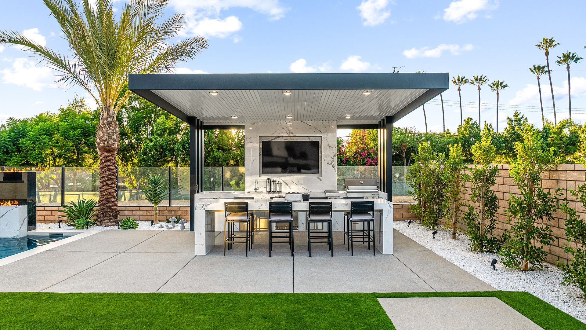 Custom pool and outdoor living space by Westmod. Location - Orange County, CA