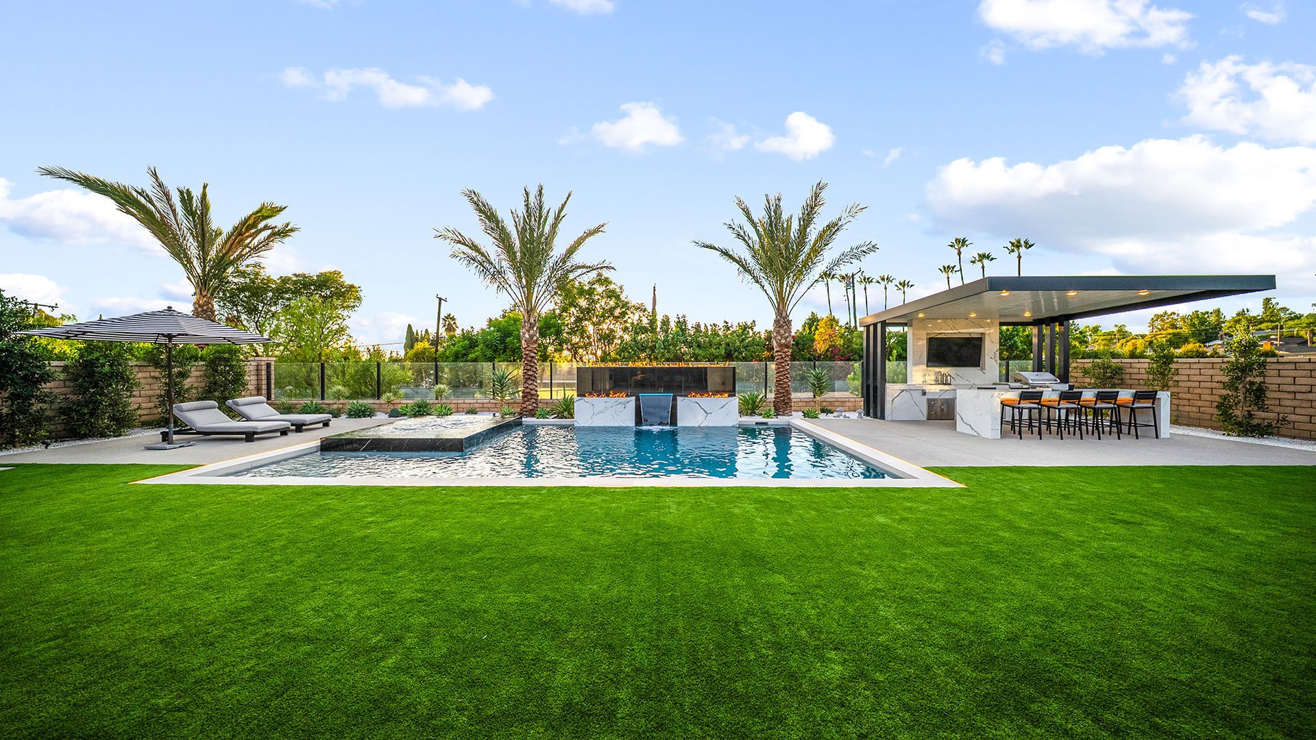 Custom pool and outdoor living space by Westmod. Location - Orange County, CA