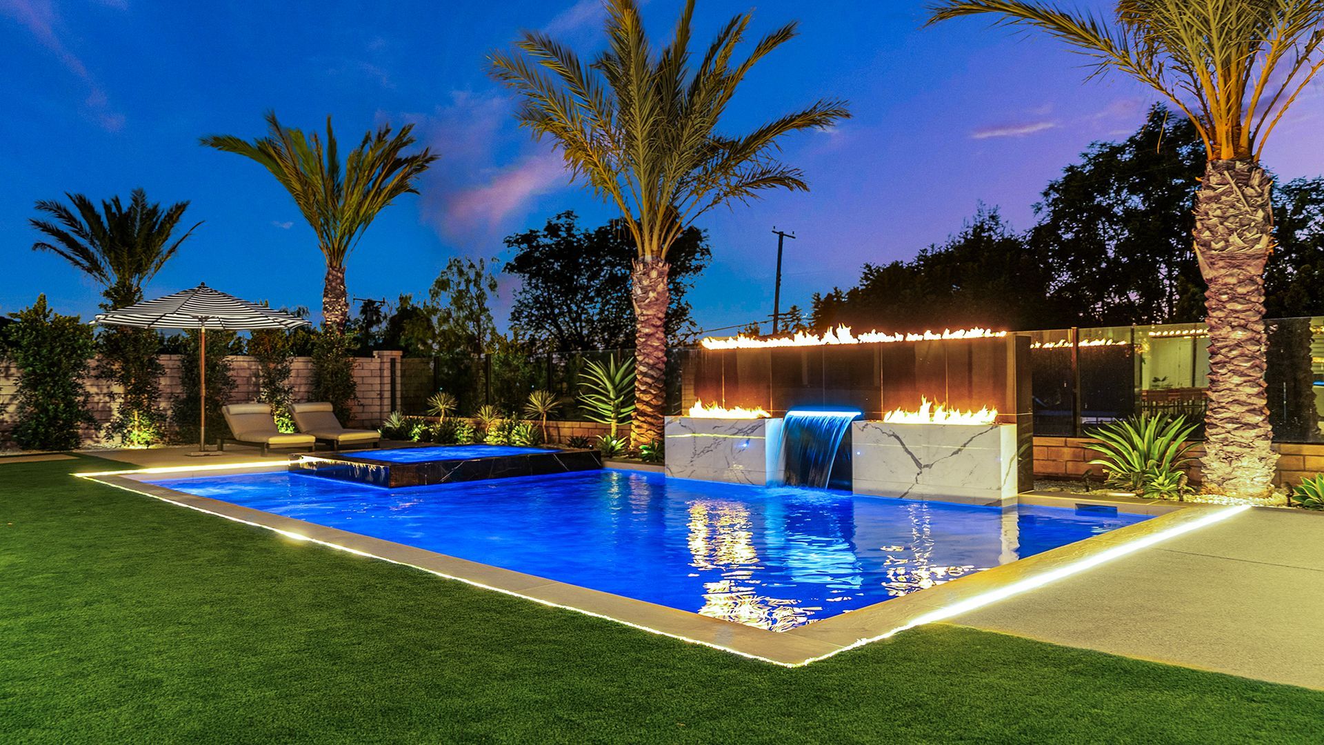 Custom pool and outdoor living space by Westmod. Location - Orange County, CA