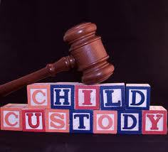 wood blocks spelling child custody